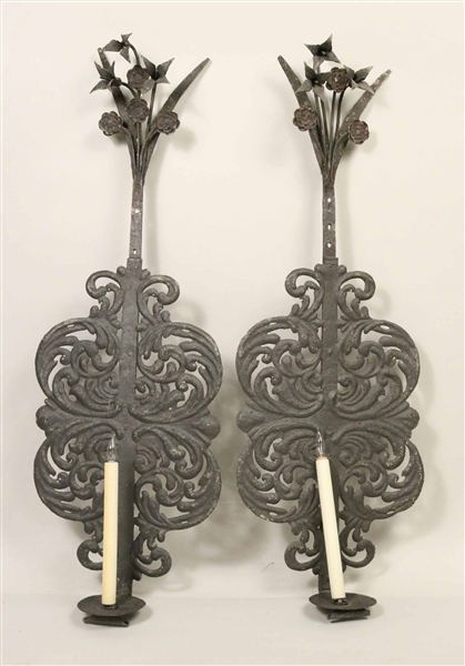 Pair of Baroque Style Wall Sconces