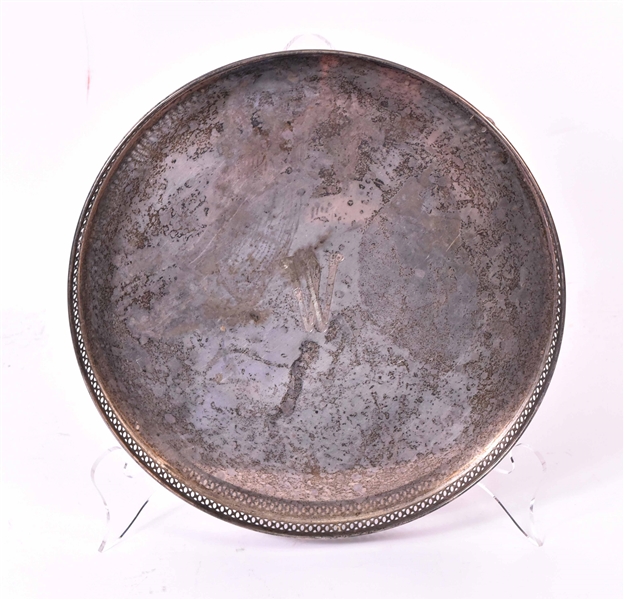 Tuttle Sterling Silver Gallery Circular Tray