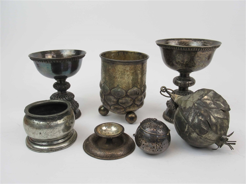 Group of Silver Metal Items