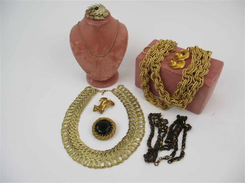 Group of Gold Tone Jewelry