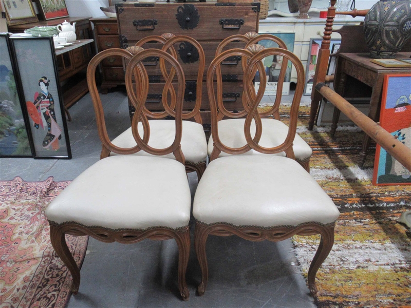 Four French Provincial Style Dining Chairs