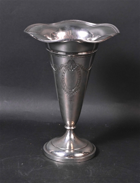 Webster Sterling Silver Weighted Trumpet Vase