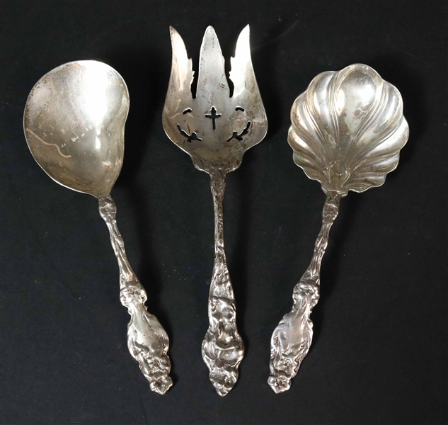 Three American Sterling Silver Serving Pieces