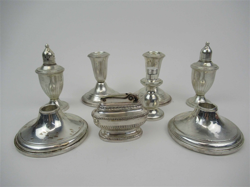 Group of Sterling Silver Weighted Table Items