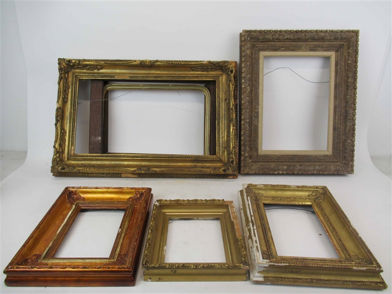 Group of Assorted Wood Picture Frames