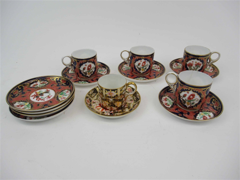 Antique Royal Crown Derby Cups and Saucers
