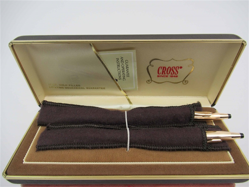 Vintage Set of 14 GF Cross Pen and Pencil Set