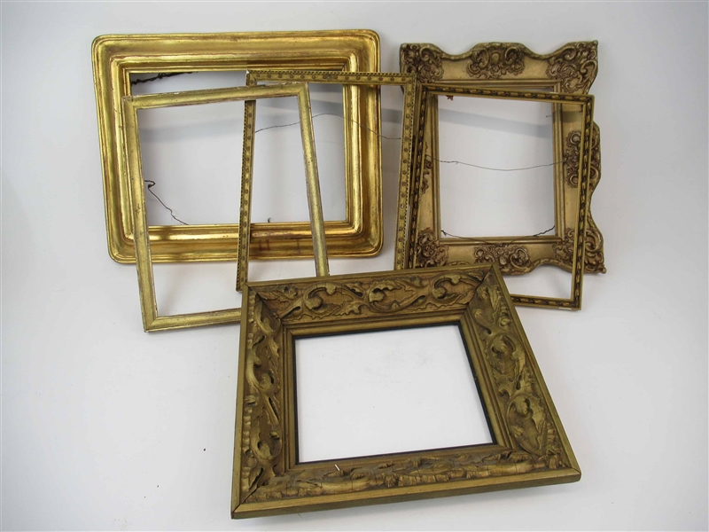 Group of Six Assorted Gilt Picture Frames