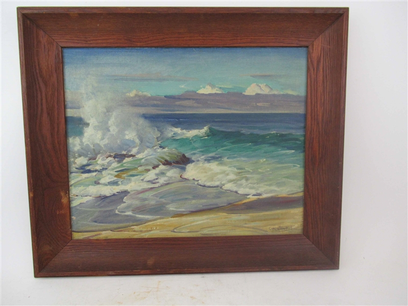 Gustave Cimiotti Bermuda Oil On Canvas Board