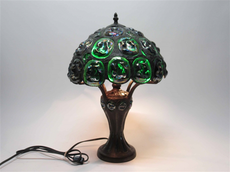 Tiffany Style Turtle Back Double Lite Table Lamp