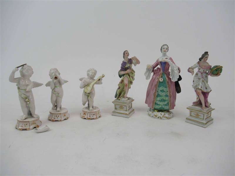 Group of Assorted Continental Porcelain Figurines