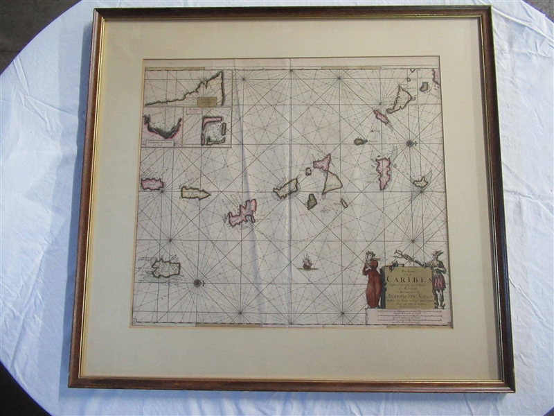 Antique Sea Chart of the Lesser Antilles 