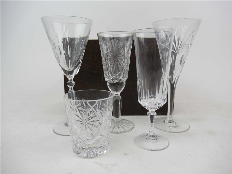 Group of Assorted Cut Glass Stemware