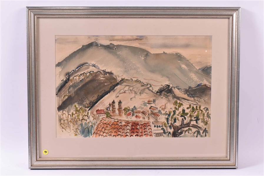 Watercolor on Paper Landscape Paul Theodore Arlt