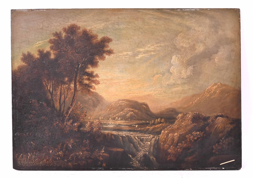 Oil on Panel Landscape, After John Constable 