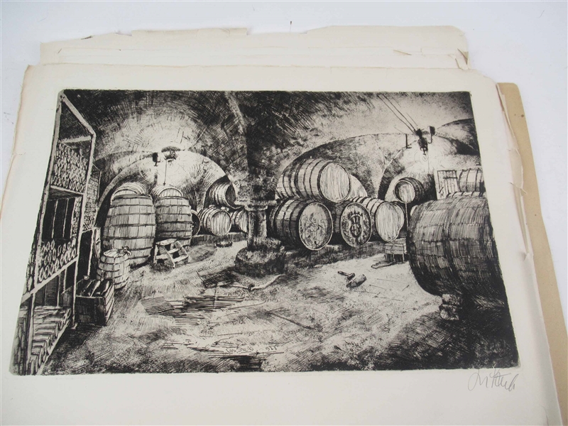 Group of 12 Assorted Engravings Josef Steib
