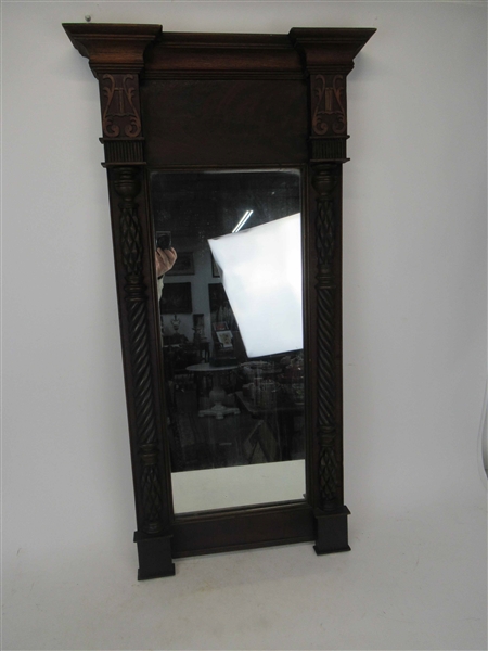 Antique Mahogany Federal Style Wall Mirror