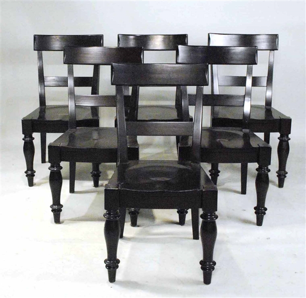 Six Pottery Barn Dining Chairs