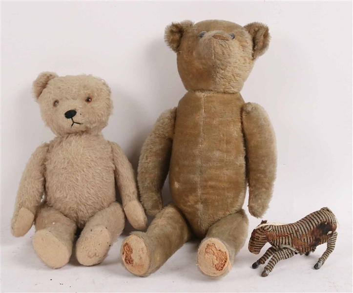 Two Vintage Steiff Teddy Bears