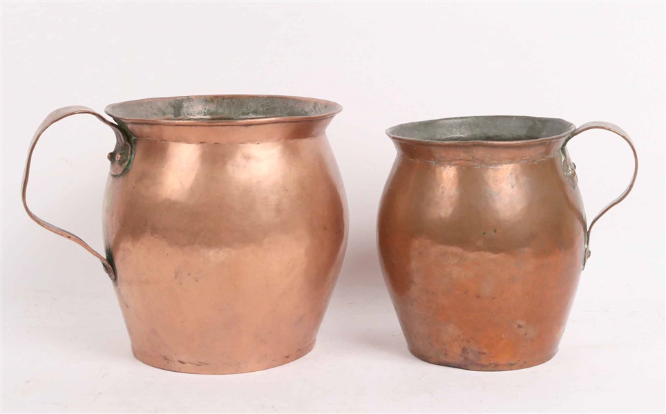 Two 19th C. Copper Pitchers