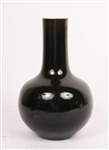 Chinese Mirror Black Bottle Neck Vase
