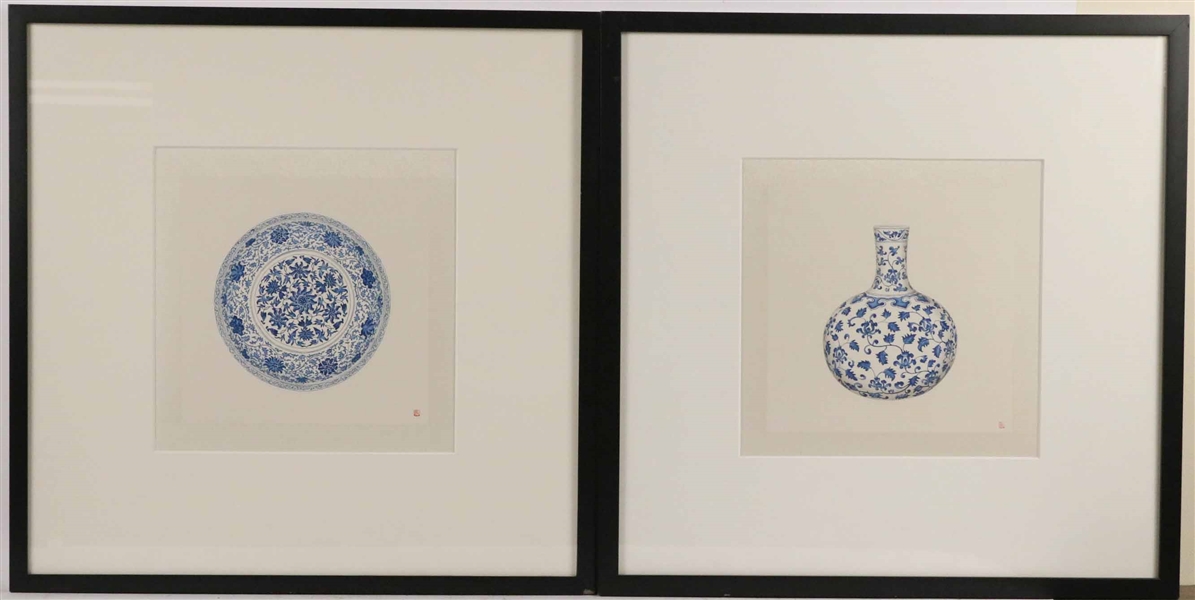 Pair Chinese Watercolors