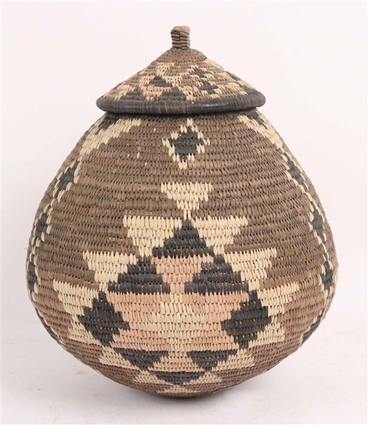 African Zulu Woven Basket 