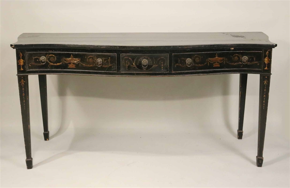 George III Style Paint-Decorated Sideboard