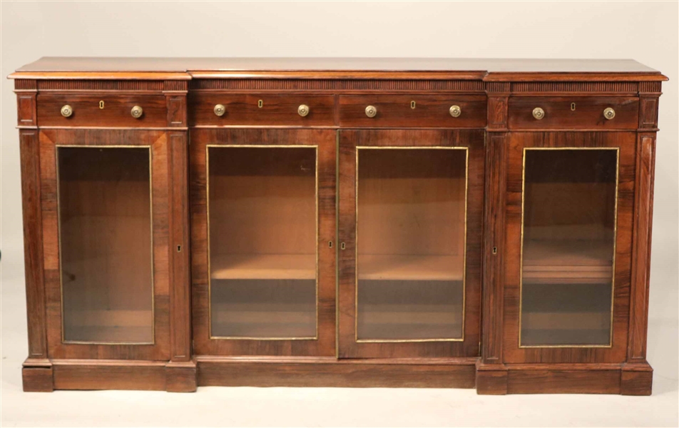 Regency Reverse-Breakfronted Bookcase Cabinet