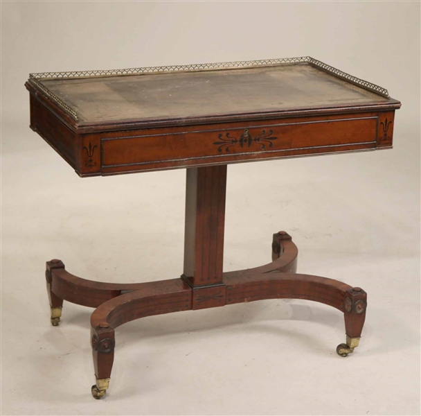 Regency Brass-Mounted Mahogany Writing Desk