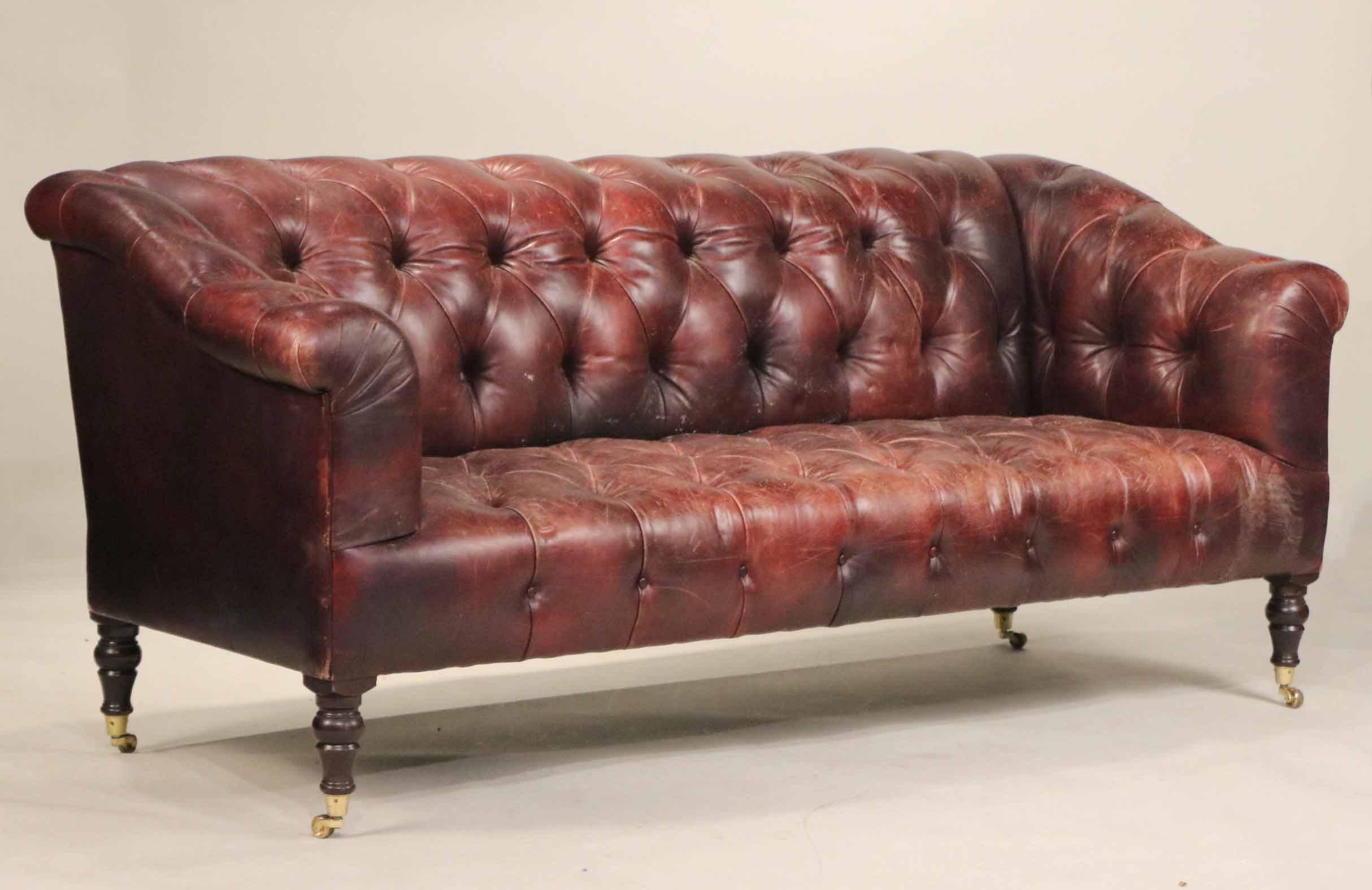 canada chesterfield burgundy leather sofa
