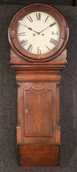 George III Oak Wall Clock, William Hay
