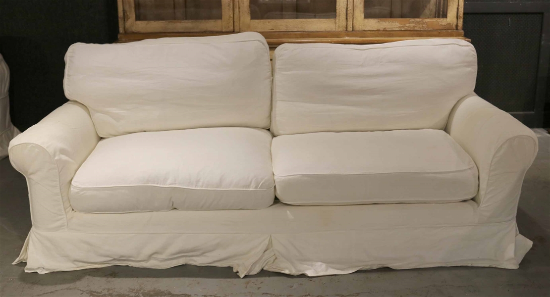 Contemporary Shabby Chic White Sofa