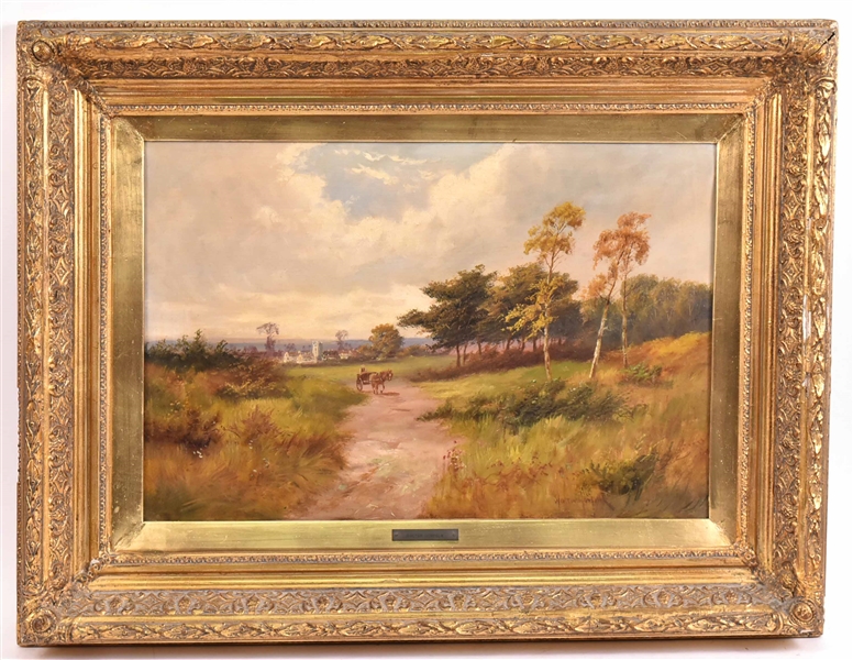 Oil on Canvas, Figures on Path, Walter Norfolk