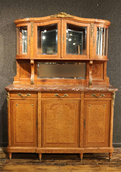 Neoclassical Style Inlaid Vitrine Cabinet