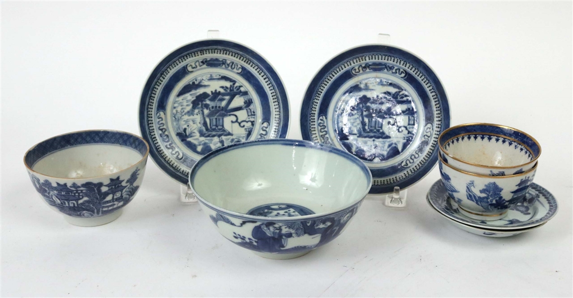 Group of Chinese Blue & White Porcelain Articles 