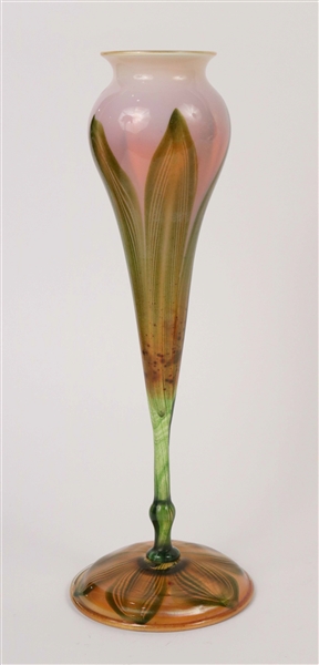 L.C. Tiffany Floriform Art Glass Vase