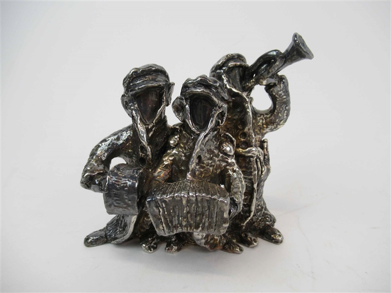 Sterling Silver Judaica Musicians Figural Group