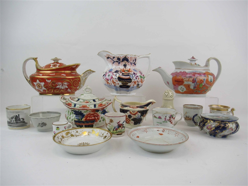 Antique Group of Assorted English Porcelains