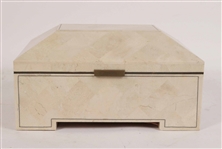 Contemporary Herringbone Pattern Lacquer Box