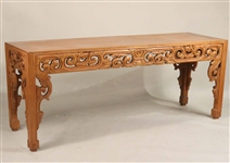 Chinese Style Carved Teak Altar Table