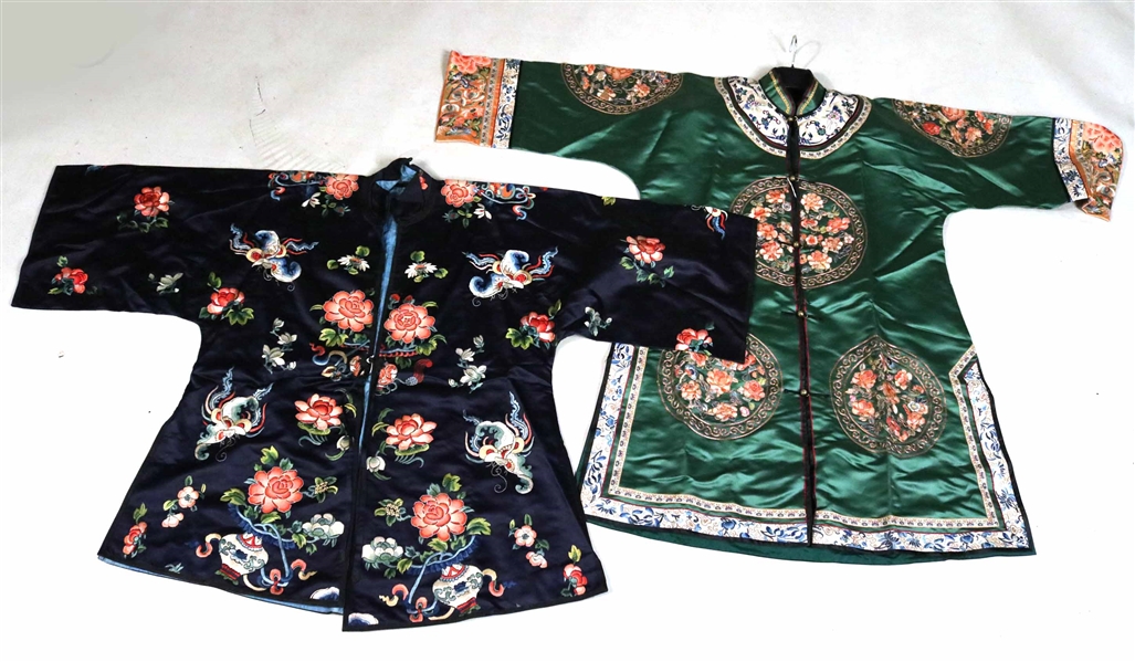 Two Embroidered Silk Jackets