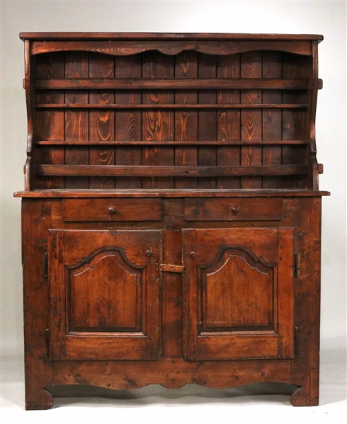 Colonial Style Pine Step-Back Cupboard