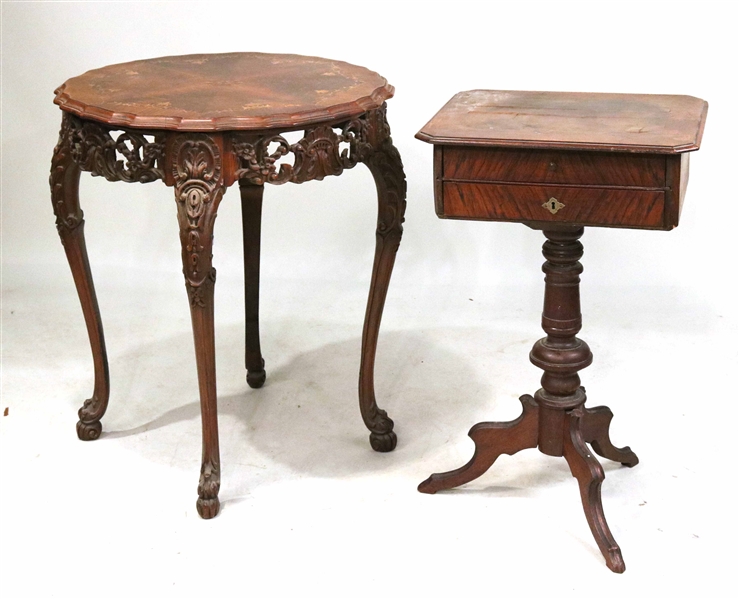 Louis Philipe Figured Walnut Sewing Table