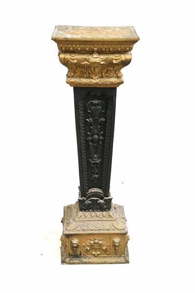 Victorian Patinated Metal Pedestal