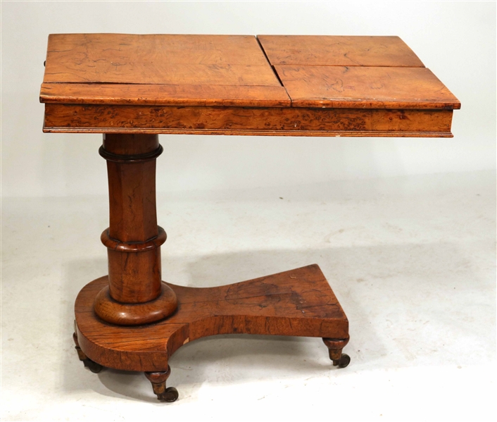 Victorian Maple Adjustable Maple Inlaid Table