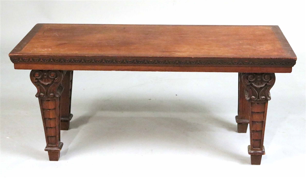 Louis XIV Style Carved Walnut Low Table