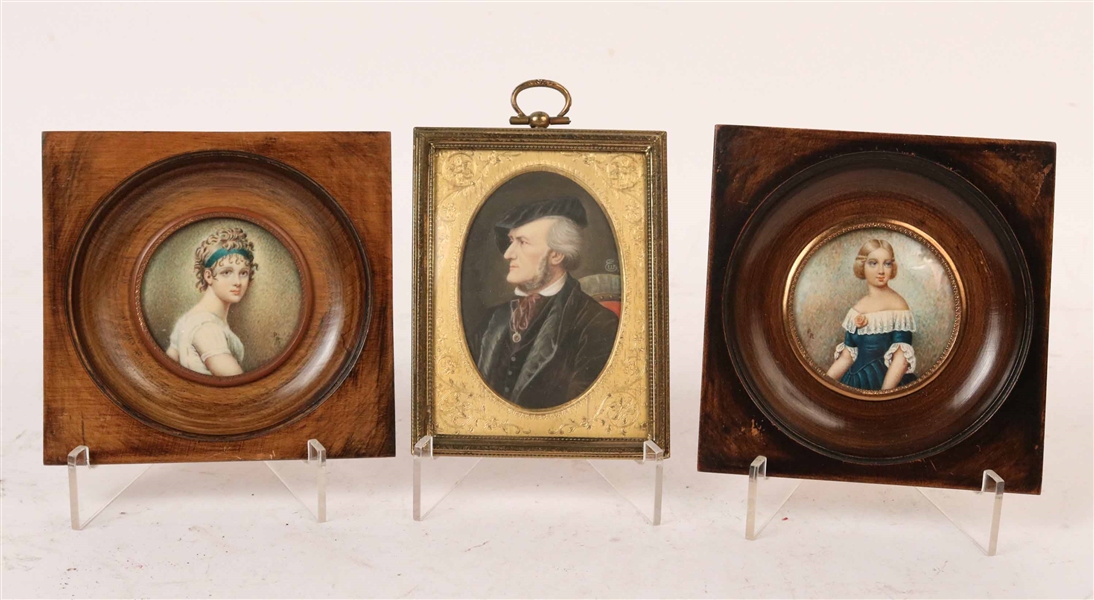 Three Portrait Miniatures