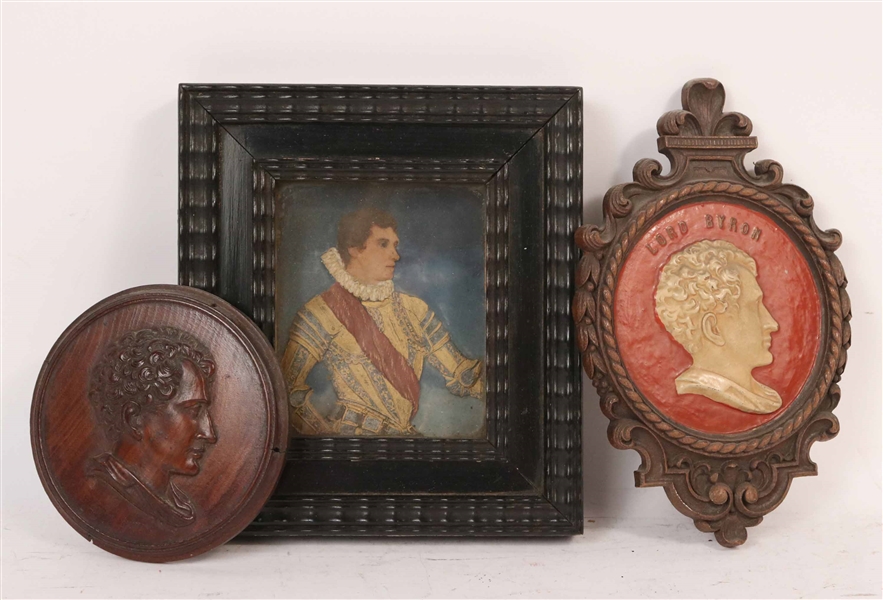 Wax Portrait Miniature, Depicting Lord Byron
