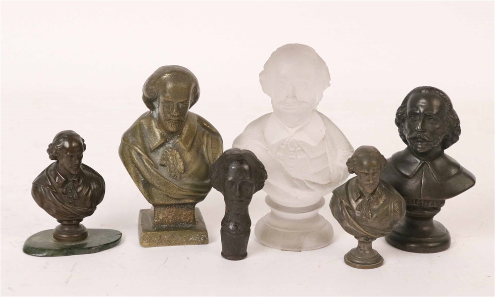 Group of Six Cast Busts of Shakespeare